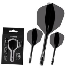 Darts Fusion Integrated Flight  Shaft System - No.6 Shape Medium 34mm Black