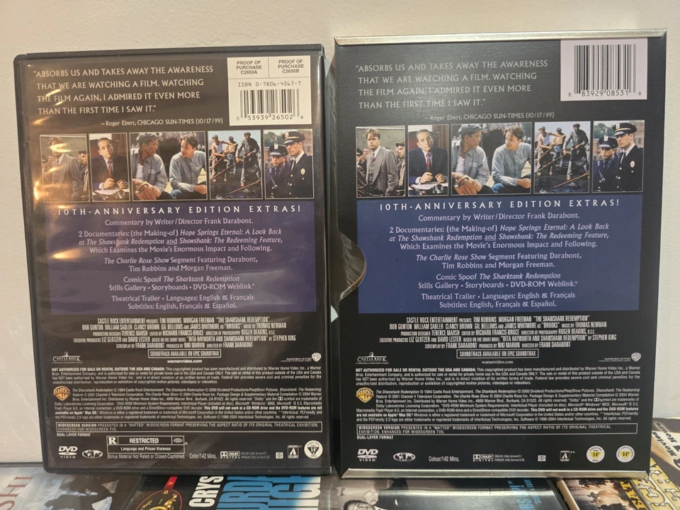 The Shawshank Redemption ( 2 Disc Special Edition DVD, 1994) STEEL CASE/RARE,HTF - Image 4 of 4