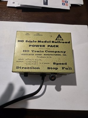 HO Scale Model Railroad Power Pack Associated Hobby AHM Japan *UNTESTED*