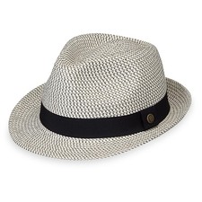 Wallaroo Charlie Trilby (Ivory/Black, Medium/Large) – Short Brim Fedora, Pack...