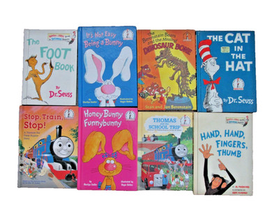 Lot of 8 Dr. Seuss Beginner Books I Can Read Thomas Hand Hand Cat In Hat Bunny +