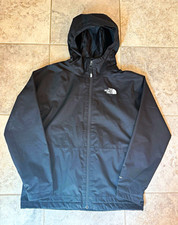 The North Face Boys Black HyVent Hooded Full Zip Jacket L 14/16 Outdoor