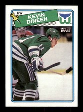 36 Kevin Dineen 11 Whalers 1988 Topps Hockey NHL Sports Trading Card