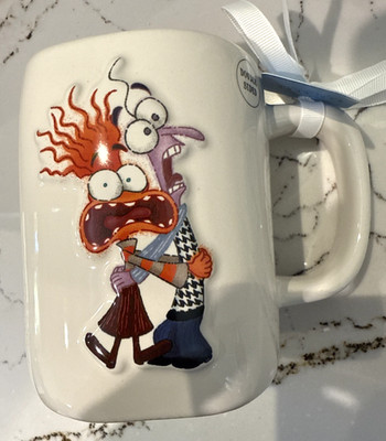 Rae Dunn Disney Inside Out ANXIETY & FEAR HAVING A MELTDOWN Mug NWT!