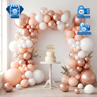 Luftballon Girlande RoséGold Weiß 118 StüCk Ballonbogen Set FüR Party Dekoration
