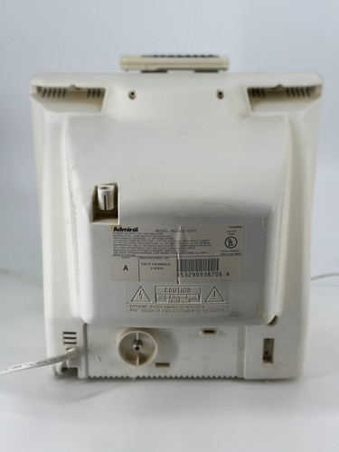 Vintage Admiral 14” CRT TV White Retro Gaming Model GOJ 12310 Remote Not Working - Picture 5 of 22