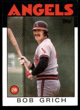 Bob Grich 1986 Topps #155 California Angels MLB READ FREE SHIPPING AutographDen