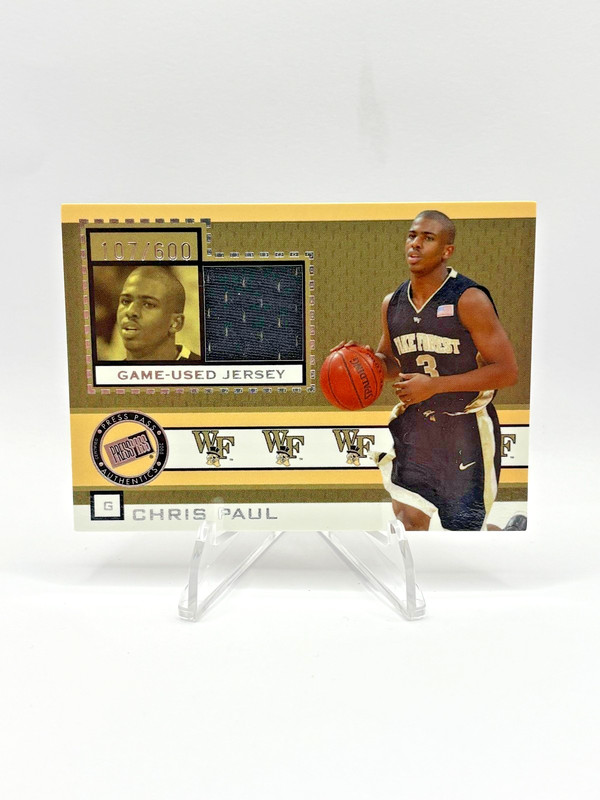 Chris Paul 2005 Press Pass #/600 GAME-USED JERSEY Rookie Card (RC) - WAKE FOREST