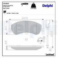 Delphi Bremsbelagsatz, Scheibenbremse LP1954 FüR Ford VW