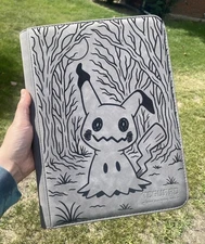Pokémon Mimikyu Laser Engraved Binder/ Made To Order! Engraved/Shipped In USA