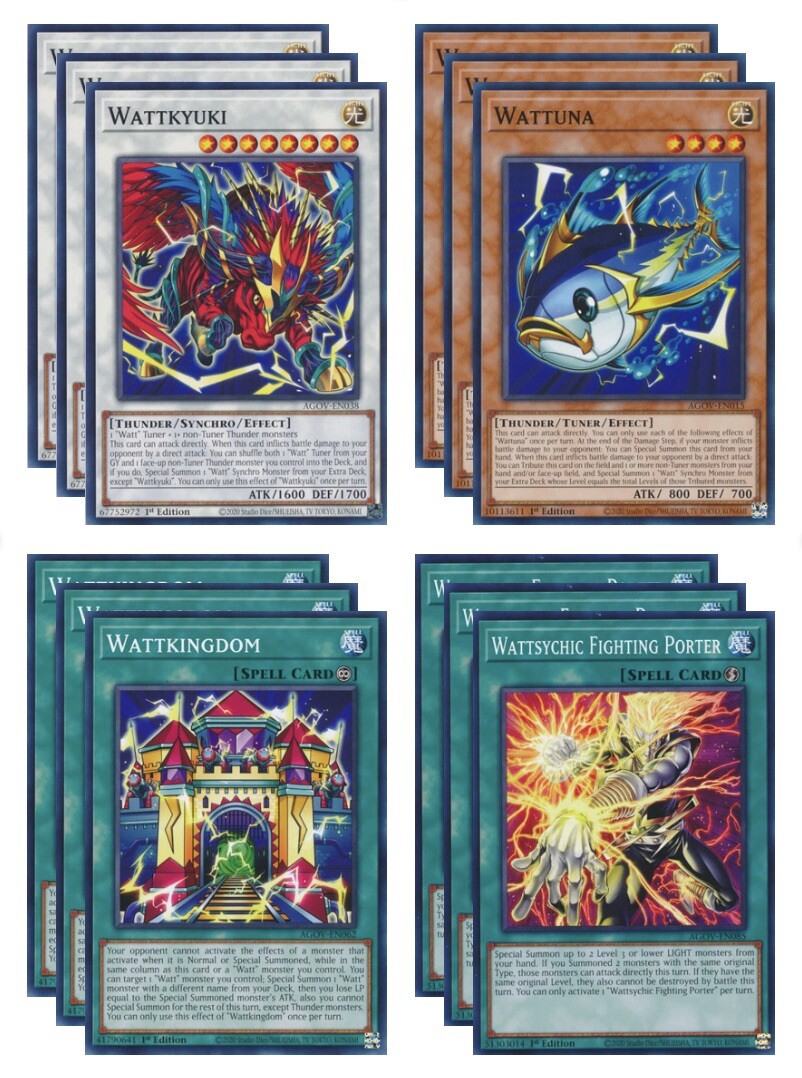 yugioh watt deck Complete 40 Card -Tournament Go!!!!!! Yu-Gi-Oh Watt Deck Core 12