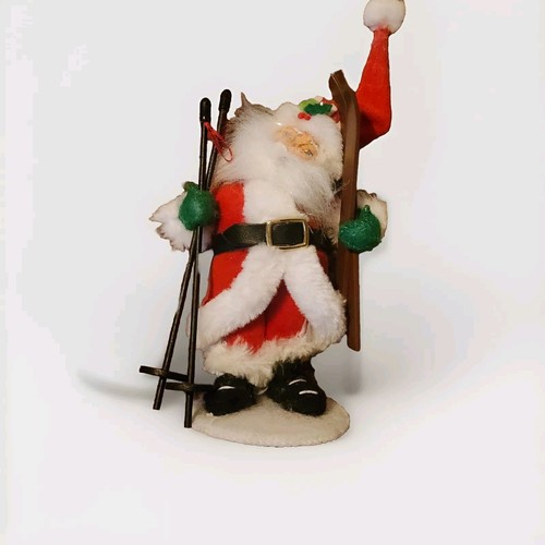 Annalee Christmas Doll ~ 2011 SHIMMERMINT SKIING SANTA - 6"
