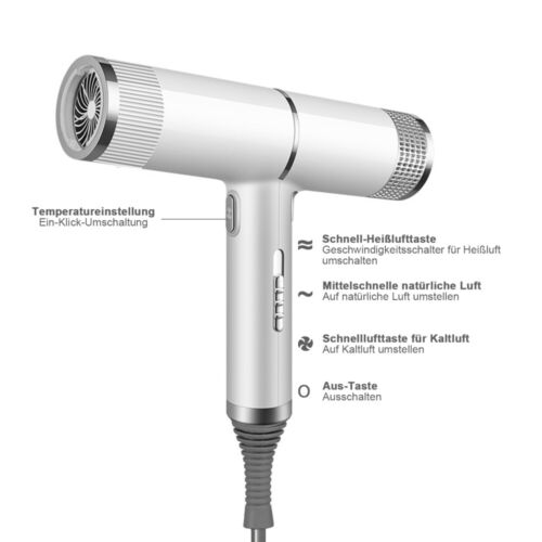 4000W Ionen Föhn Haartrockner Haarfön Profi Fön Ionen Hair Dryer mit 3 Diffusor - Bild 12 von 26