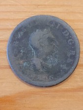 1806 King George III Half Penny 1/2d coin - Poor.