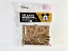 Daiso Disney Mickey Mouse Card ID Case Brown Japan New