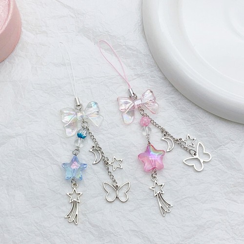 2 Pcs Mobile Phone Accessories Keychain Pendants Cute Strap Charm - Zdjęcie 7 z 12
