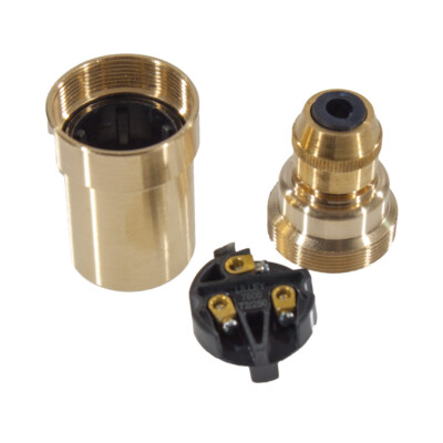 SES | E14 | Kleine Edison Schraube Messing Glatt Lampenfassung mit Kordelgriff 5088548