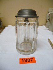 1987.        Alter  Bierkrug Brauereikrug   Glasbierkrug  Deko Krug  Trinkgefäß