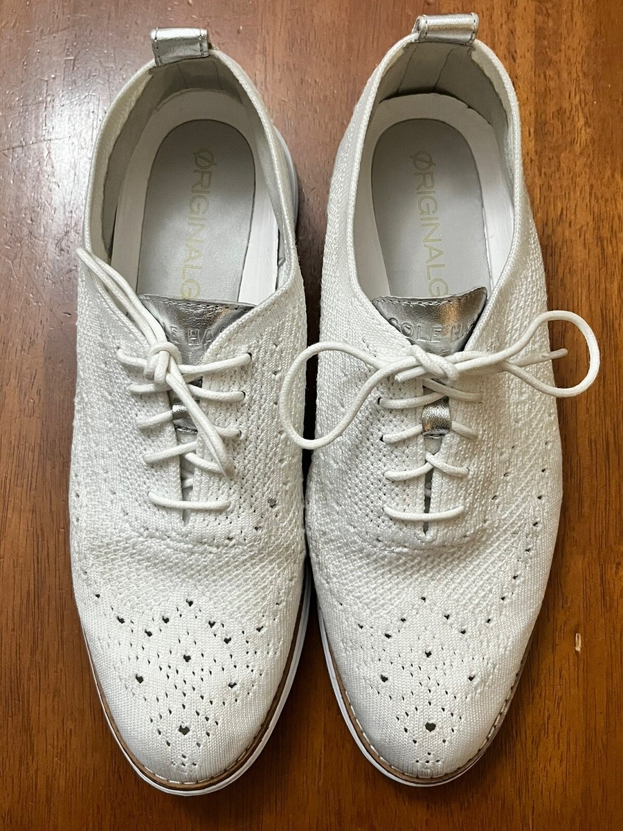 Cole Haan Original Grand Women's 9 B White Stitchlite Knit Cole Haan Original Grand Women's 9 B White Stitchlite Knit