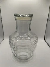Anchor Hocking Clear Glass Chiller Pitcher Jug with Lid 9" Tall 6.25" Wide