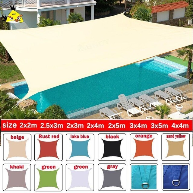 Sombra de toldo impermeable vela jardín exterior camping patio piscina toldo sombrilla