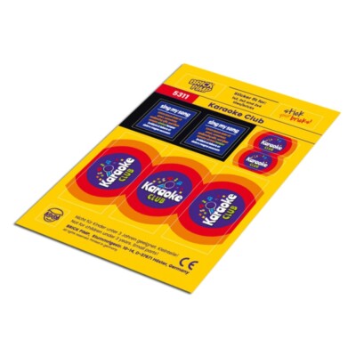 Karaoke Bar   STICKER fit for building blocks tiles /5311