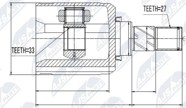 NPW-NS-032 NTY Joint Kit, drive shaft for NISSAN,NISSAN (DFAC)