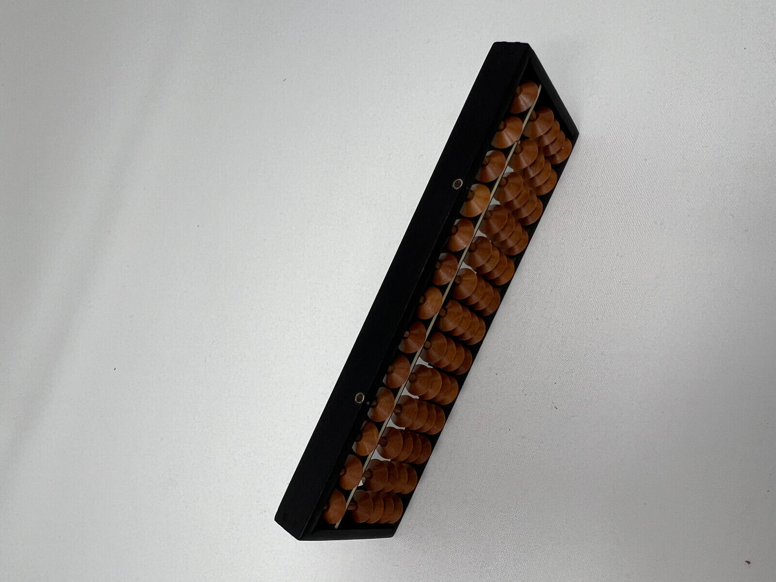 Vintage Japanese SUN Stained Wood 13 Column Abacus Counting Frame