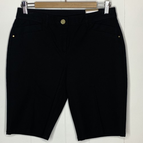 Bermuda Shorts Black Womens Size 