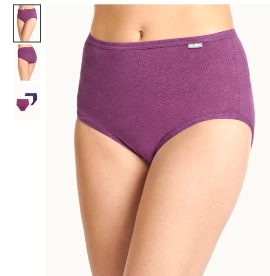 Women Jockey 3-Pack Briefs (PLUM HEATHER ASST) Cotton Comfort Classic Underwear - Image 3 of 4