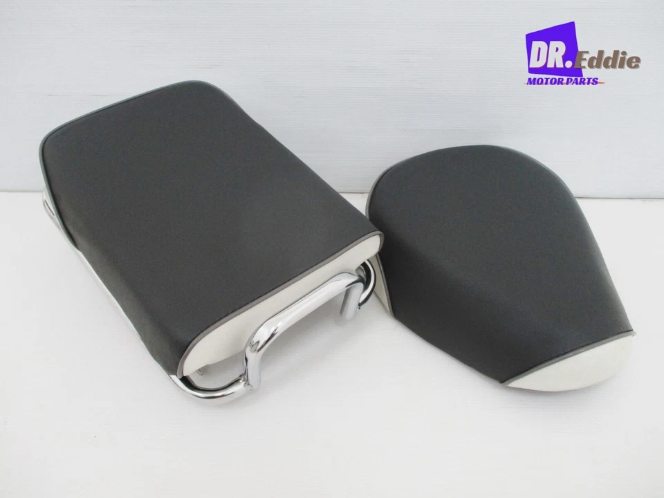 Fit HONDA C70 C90 SINGLE SEAT SET + SEAT LOCK+ RACK CARRIER "GRAY/WHITE" #BI# Foto 4 de 4