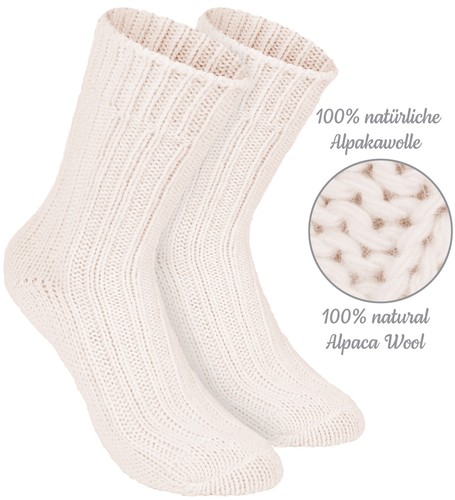 Paquete de 4 pares de calcetines de lana de alpaca BRUBAKER para hombre mujer - Imagen 59 de 79