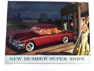 Humber Super Snipe BIG Vintage Car Sales Brochure Catalog - 1960 1961 1959 1962