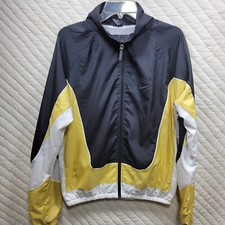 Nike Jacket Mens Small Running Neon Yellow/Black Windbreaker Mesh Lined