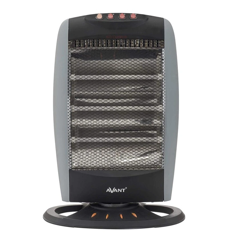 Estufa eléctrica AV7574 de cuarzo oscilante de 3 tubos, 1200w. Calefactor