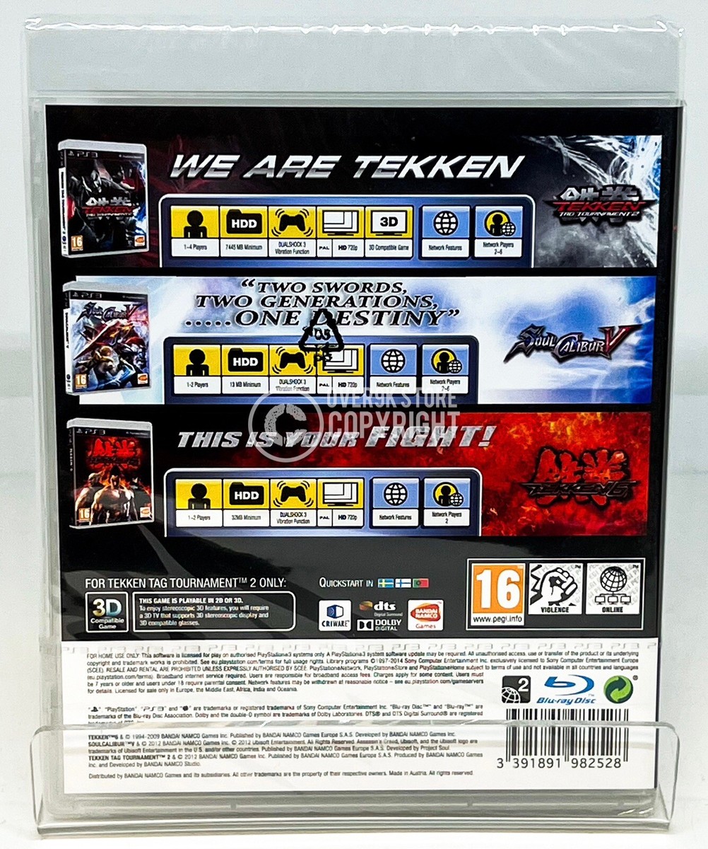 Fighting Edition - Tekken Tag 2, Tekken 6 & Soulcalibur V 5 - PS3