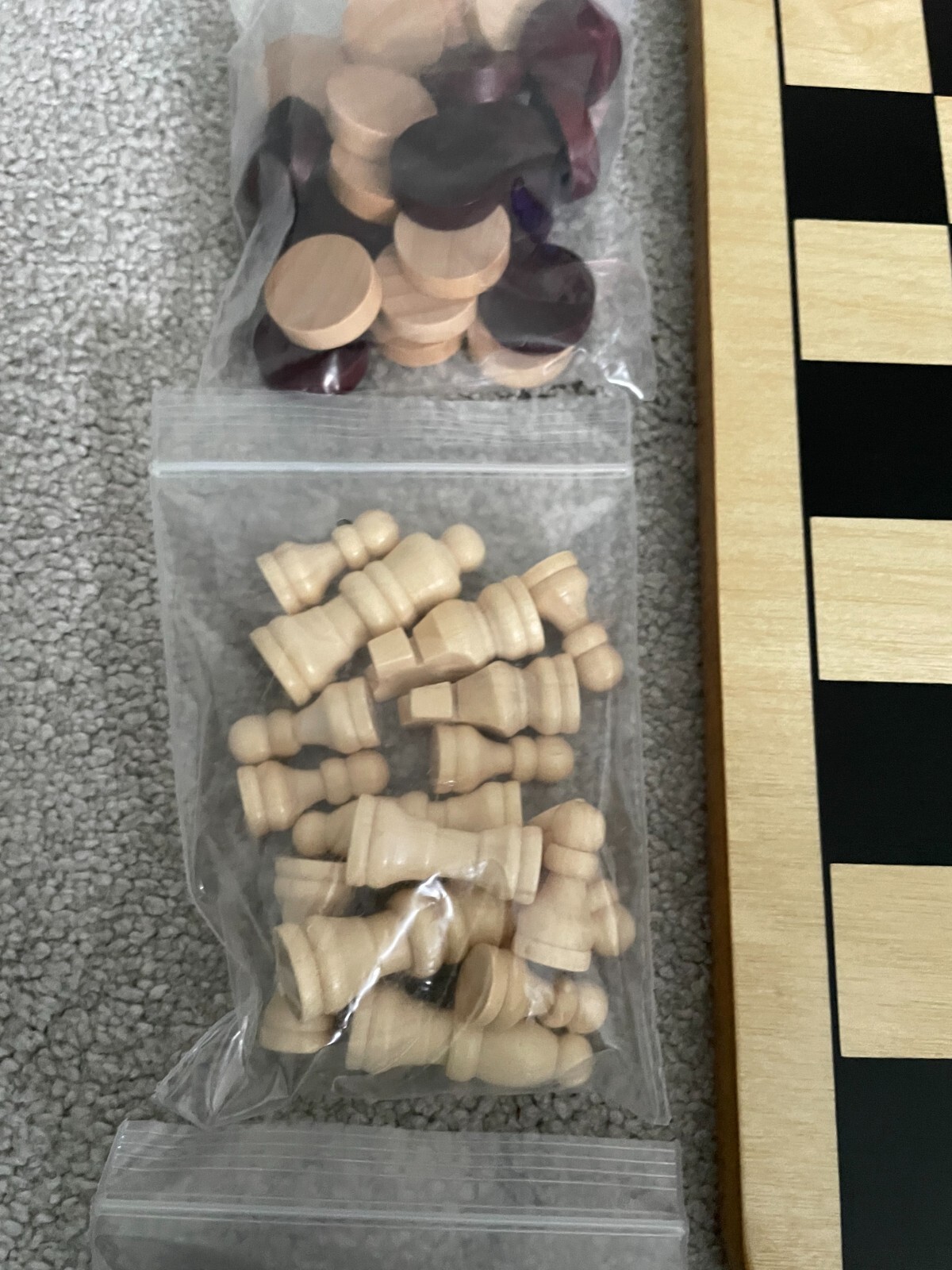Chad Valley Wooden Chess And Draughts Board Game EBay