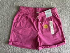 Cat  Jack Shorts Girls XL 14-16 Pink Elastic Waist Cuffs Pockets