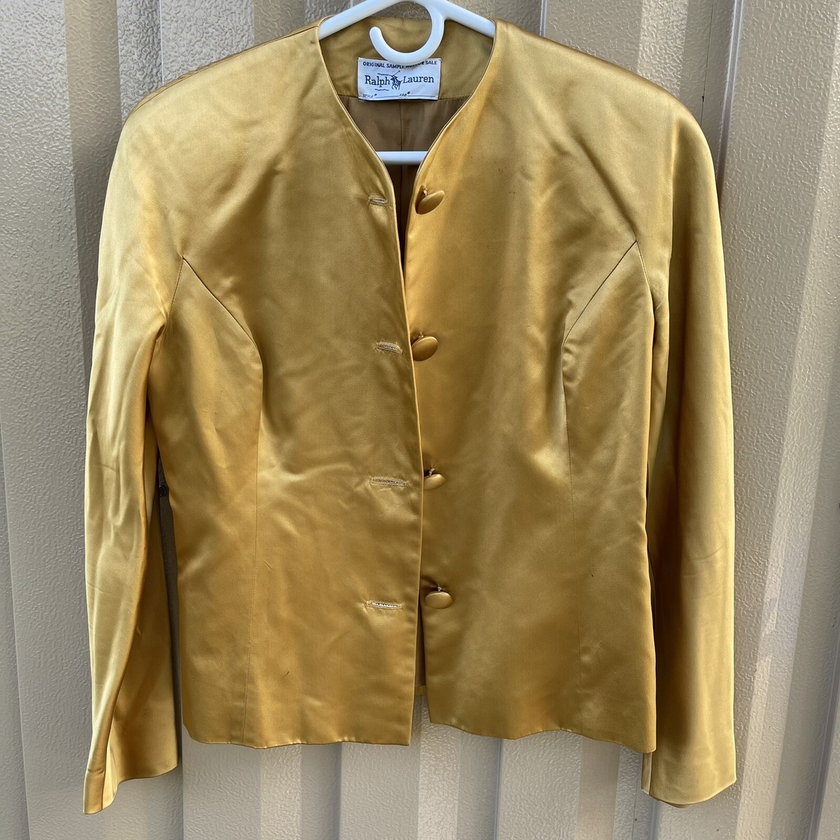 True Vintage Polo Ralph Lauren Silk Womens Blouse Blazer Of Sample  jacket