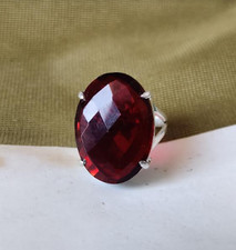 Red Garnet Gemstone 925 Sterling Silver Beautiful Handmade Ring All Size SR2086