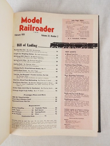 1955 Model Railroader Bound Volume February - December - Picture 4 of 4