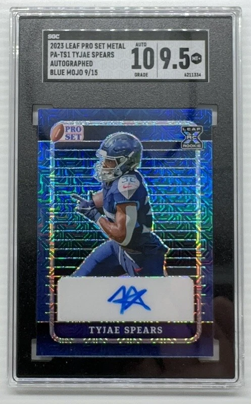Tyjae Spears Leaf Pro Set Metal Autographs #PATS1 Black Mojo