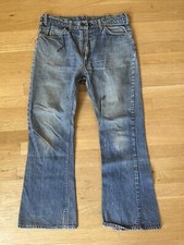 Vintage Levis Denim Jeans 34 Orange Tag Flare/Boot Cut Blue Rare FREE US Ship