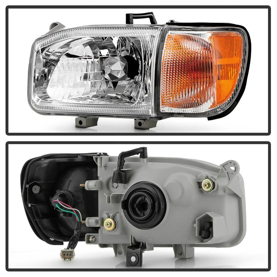 Juego de 4 faros cromados con luces de esquina de estacionamiento para Nissan Pathfinder 1999-2004 Foto 3 de 4