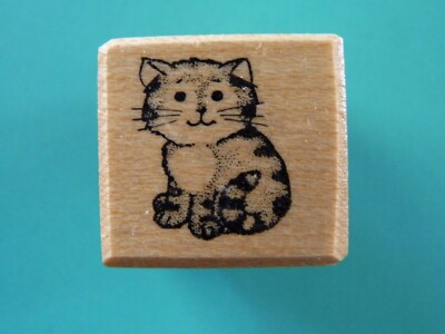 Adorable Kitten/Cat A-900 Full Body Sitting Small PSX Rubber Stamp 