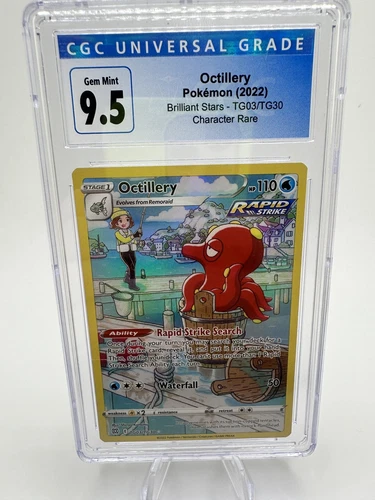 CGC 9.5 Pokémon TCG Octillery Brilliant Stars TG03/TG30 Holo Secret Rare