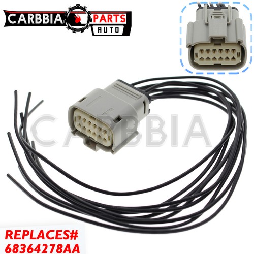 Headlight Connector Pigtail for 2015 2016 2017 2018 Dodge Charger Harness Gray