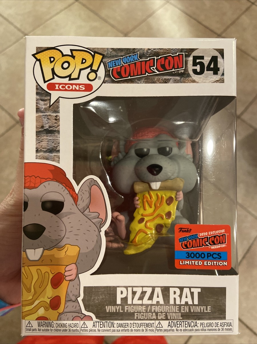 Funko Pop Pizza Rat Nycc Reedpop Exclusive LE 3000 Red Hat Ready