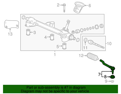 Genuine Honda Outer Tie Rod 53540-TZ5-A01 | eBay