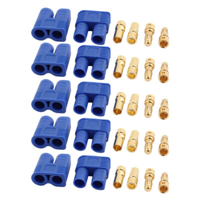 5 Pairs EC3 3mm Female Male Banana Connectors for RC ESC LIPO Battery Motor